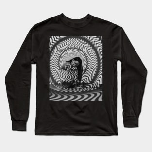 Girl lost in a Maze  Meditation and Yoga Design for Relation and Chill out wall art. Long Sleeve T-Shirt